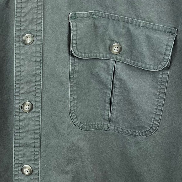 CABELAS Shooting Shirt Quilted Shoulder Patch Medium Green - Picture 14 of 15